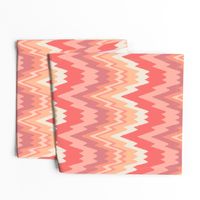 Chevron Peach fuzz Pantone color pallette medium scale for home decor, fabric and wallpaper