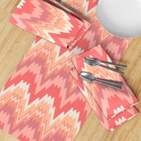 Chevron Peach fuzz Pantone color pallette medium scale for home decor, fabric and wallpaper