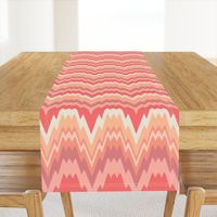 Chevron Peach fuzz Pantone color pallette medium scale for home decor, fabric and wallpaper