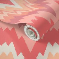 Chevron Peach fuzz Pantone color pallette medium scale for home decor, fabric and wallpaper