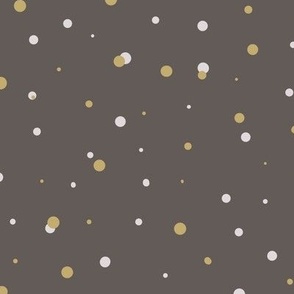 Gold and White Polka Dots