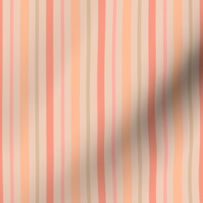 Sweet Dreams Peach Stripe - Pantone Peach Plethora