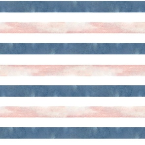 Horizontal Blue and Pink Stripe - Medium size