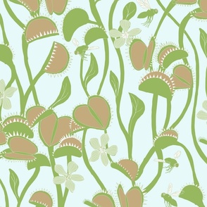 Venus flytrap Block Print Inspired