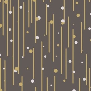 Gold Polka Dots and Stripes