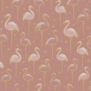 Pink Flamingos and Polka Dots