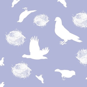 Block Printed Birds