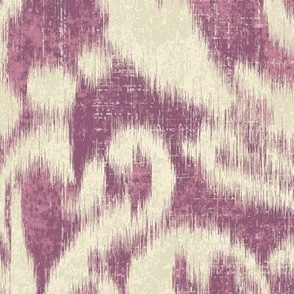 extra large scroll with ikat texture burgundy