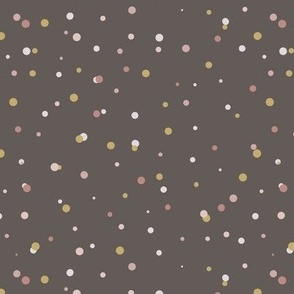 Pink Gold and White Polka Dots