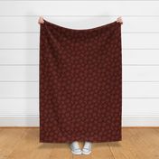 Fern Forest Woodland Leaves - Deep Chocolate Brown and Rust Red brown
