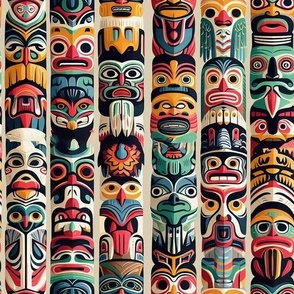 Northwest Totem Poles Native Art