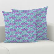 Flying Dragons - Light Teal and Purple Violet