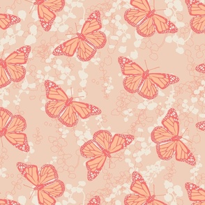 peach fuzz butterflies