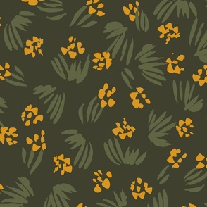 Grass wonderland  - mustard yellow, olive green and forest green // Big scale