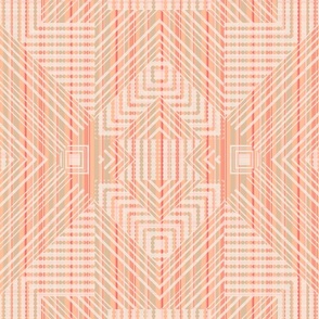 Peach Fudge Stripes And Plaid Geometric Optical Illusion