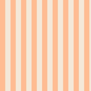 Retro Peach candy stripes in Pantone Peach Plethora
