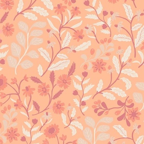 Botanicals & Untamed Florals on Peach Fuzz color