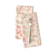 Llight peach Botanicals & Untamed Florals on Beige