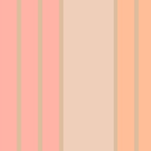 Peach Fuzz Thick Lines and Thin Stripes: pink Wide and Narrow in Visual Harmony