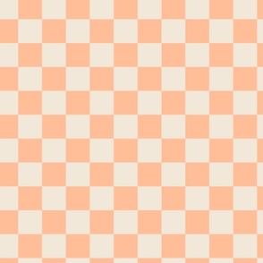 Checkerboard Geometry: Harmonizing  Peach Fuzz Squares