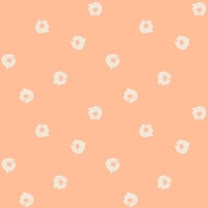 Pantone Peach Fuzz Modern Textured Polka Dots