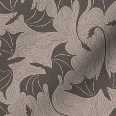 Dragons Wood Texture Block Print