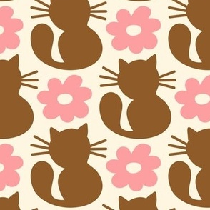 3045 D Medium - cute retro cats