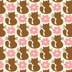 3045 D Small - cute retro cats