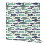 block print fish