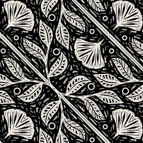 cardwellandink-linocut-gingko-black-white-texture