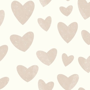 lovecore valentine love heart hearts romance beige white neutral