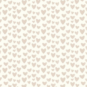 (small) lovecore valentine love heart hearts romances beige white neutral