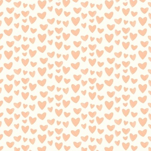 (small) lovecore valentine love heart hearts romance white peach fuzz apricot