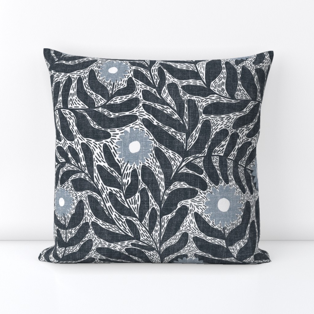 Cambden - block print inspired - Blues