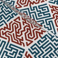 Tessellated Maze Block Print