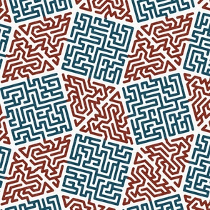 Tessellated Maze Block Print