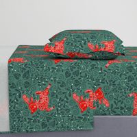 Christmas reindeer blockprint