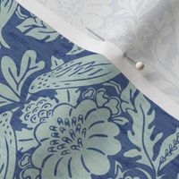 Isabella Birds - Small - Blue Nova - Texture,  Damask, Ben Moore Color of the Year 2024