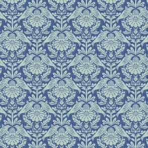 Isabella Birds - Small - Blue Nova - Texture,  Damask, Ben Moore Color of the Year 2024