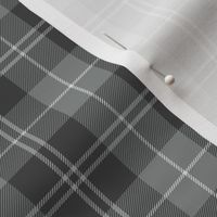 S. Gray plaid design, classic grey tartan, SMALL