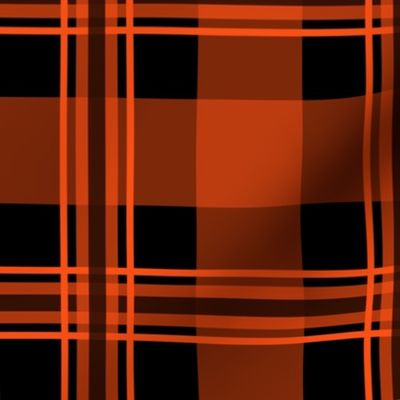 Small Plaid Orange, Black