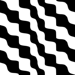 squiggley squares in black and white