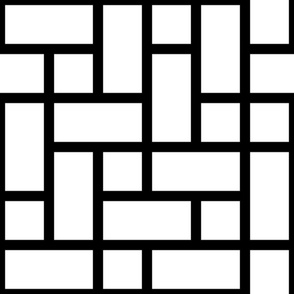 Square and rectangles in black and white