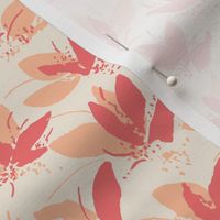 Peach Sherbet Abstract Floral