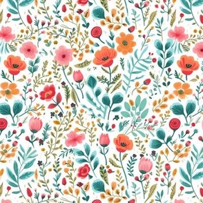 dainty delicate florals colorful