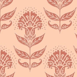 Aurelia Floral Light Peach Nutmeg LARGE