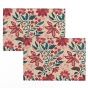 Indian Floral Block Print