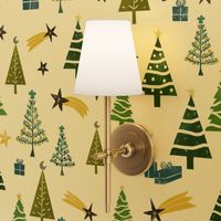 Block print inspired Christmas trees