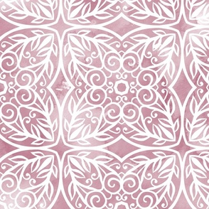 Block Print - dusty rose