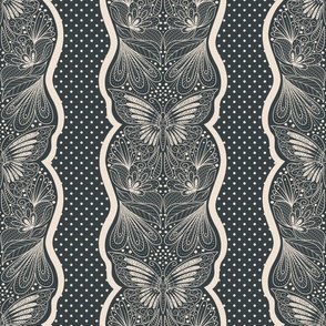 Fluttering Elegance - Butterflies and polka dots
